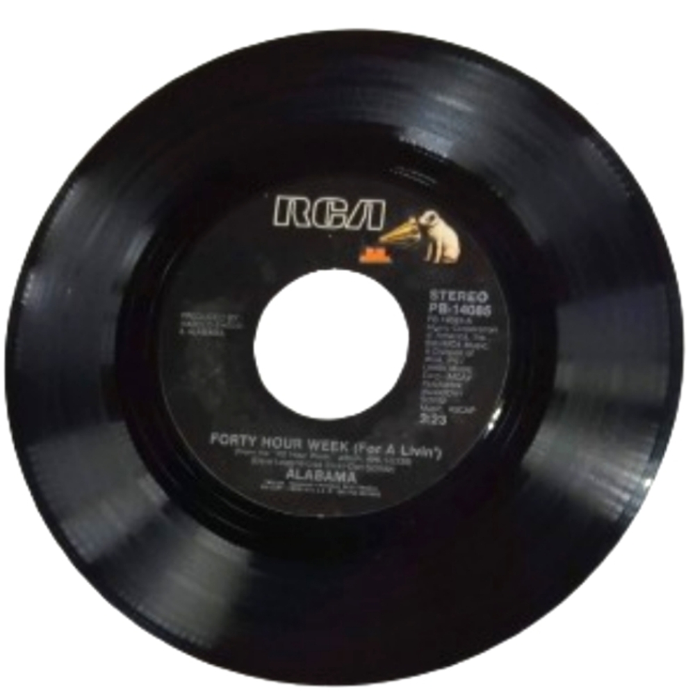 Alabama Forty Hour Work Week/As Right Now 45 RPM Vinyl Record